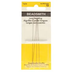 (image for) Bead Smith Beading Needles-Size * 12 Extra Long English Beading Needle * 4 pack