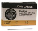 (image for) John James Beading Needles- Size 15 Regular * 25 Needle Package