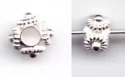 (image for) Bali Silver Round Bead - Large Hole w/ 4 Coiled Dots