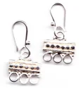 (image for) Bali Silver Earwire - 3 Loop Chandelier Earrings * One Set