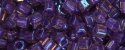 (image for) TOHO 1.5mm Cube Shape Seed Beads-Purple Lined Amethyst Transparent