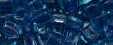 (image for) TOHO 4mm Cube Shape Seed Beads-Dark Blue Lined Aqua Transparent
