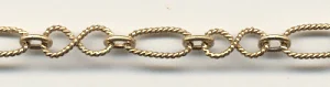 (image for) Handmade Java Brass Chain-Textured Figure 8 Chain