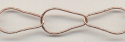 (image for) Handmade Java Copper Chain-Large Textured Tear Drop Chain