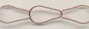 (image for) Handmade Java Copper Chain-Large Textured Tear Drop Chain