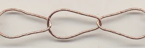 (image for) Handmade Java Copper Chain-Large Textured Tear Drop Chain