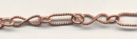 Handmade Java Copper Chain-Medium Textured Figure 8 Chain (image for) Handmade Java Copper Chain-Medium Textured Figure 8 Chain