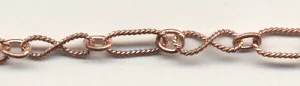 (image for) Handmade Java Copper Chain-Medium Textured Figure 8 Chain