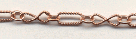 Handmade Java Copper Chain-Large Textured Figure 8 Chain (image for) Handmade Java Copper Chain-Large Textured Figure 8 Chain