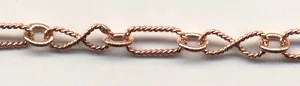 (image for) Handmade Java Copper Chain-Large Textured Figure 8 Chain