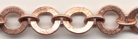 Handmade Java Copper Chain-Medium Flat Round Link Chain (image for) Handmade Java Copper Chain-Medium Flat Round Link Chain