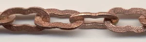 (image for) Handmade Java Copper Chain-Flattened Irregular Oval Chain