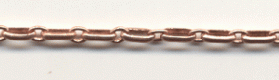 Handmade Java Copper Chain-Small Rounded Rectangular Chain (image for) Handmade Java Copper Chain-Small Rounded Rectangular Chain