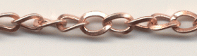 Handmade Java Copper Chain-Hammered Oval Link Chain (image for) Handmade Java Copper Chain-Hammered Oval Link Chain