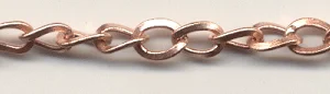 (image for) Handmade Java Copper Chain-Hammered Oval Link Chain