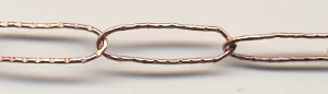 (image for) Handmade Java Copper Chain-Large Rectangular Textured Chain