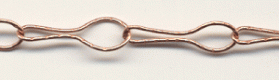 Handmade Java Copper Chain-Large Irregular Textured Chain (image for) Handmade Java Copper Chain-Large Irregular Textured Chain