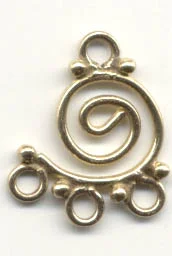 (image for) Handmade Java Brass Spiral 3 to 1 Connector