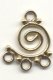 (image for) Handmade Java Brass Spiral 3 to 1 Connector