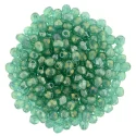 (image for) Czech Fire Polish 2mm-Atlantis Green Iris Luster