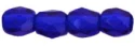 (image for) Czech Fire Polish 3mm-Cobalt Blue Transparent