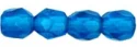 (image for) Czech Fire Polish 3mm-Capri Blue Transparent