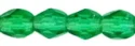 (image for) Czech Fire Polish 3mm-Green Emerald Transparent