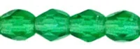 (image for) Czech Fire Polish 3mm-Green Emerald Transparent