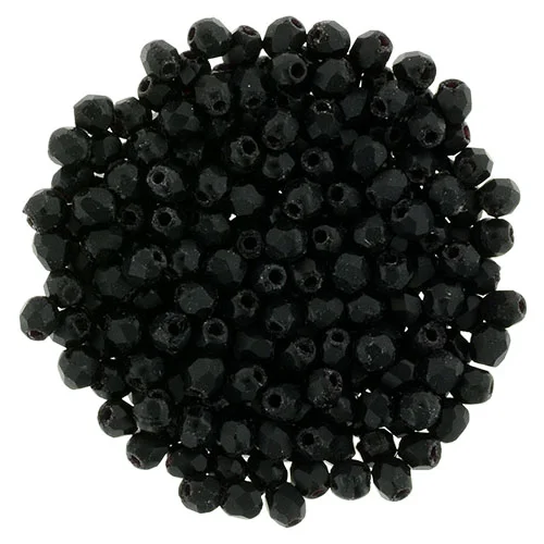 (image for) Czech Fire Polish 2mm-Jet Black Opaque