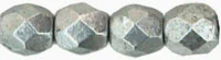 (image for) Czech Fire Polish 4mm-Matte Metallic Silver