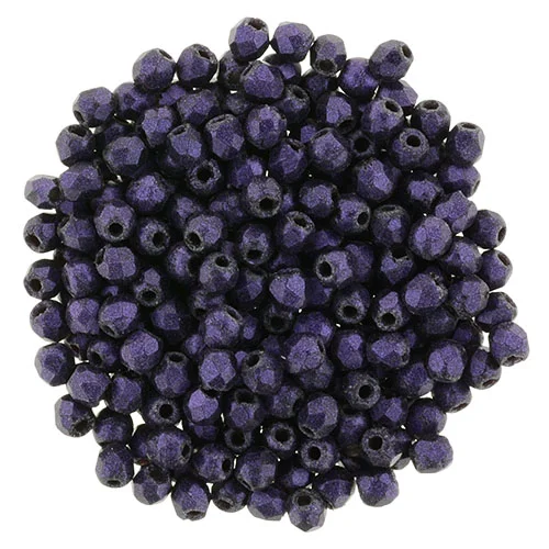 (image for) Czech Fire Polish 2mm-Metallic Suede Purple