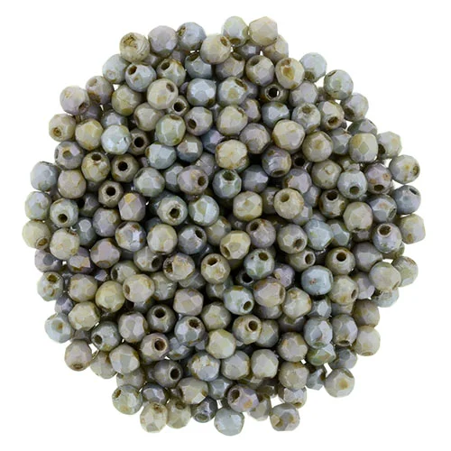 (image for) Czech Fire Polish 2mm-Opaque Green Luster