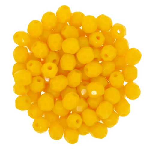 (image for) Czech Fire Polish 4mm-Opaque Sunflower Yellow