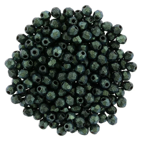 (image for) Czech Fire Polish 2mm-Polychrome Aqua Teal