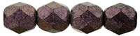 (image for) Czech Fire Polish 6mm-Polychrome Pink Olive