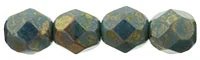 (image for) Czech Fire Polish 6mm-Persian Turquoise Bronze Picasso