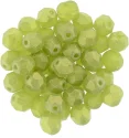 (image for) Czech Fire Polish 6mm-Sueded Gold Olivine