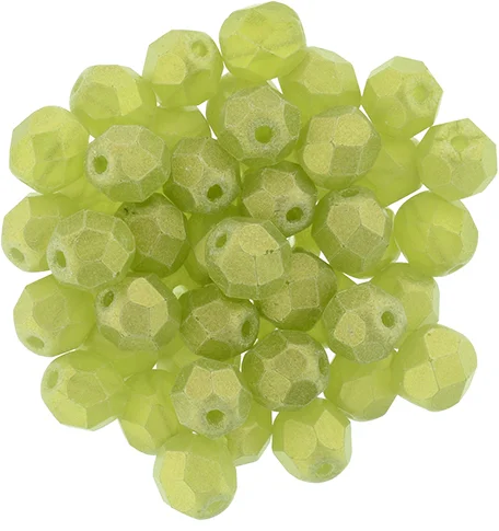 (image for) Czech Fire Polish 6mm-Sueded Gold Olivine