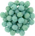 (image for) Czech Fire Polish 6mm-Sueded Gold Turquoise