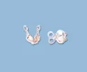 (image for) Sterling Silver - Clam Shell with 2 Rings