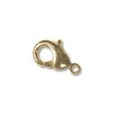 (image for) Gold Plate - 12mm x 6.5mm Lobster Clasps * 6 Clasps