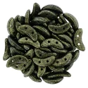 (image for) CzechMate Crescent-Polychrome Gold Rush * 55 Beads