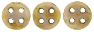 (image for) CzechMate QuadraLentil-Opaque Rose/Gold Topaz Luster