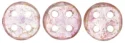 (image for) CzechMate QuadraLentil-Transparent Topaz/Pink Luster