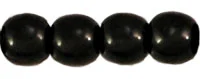 (image for) Czech 3mm Round-Jet Black Opaque