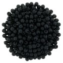 (image for) Czech 2mm Round - Jet Black Opaque Matte