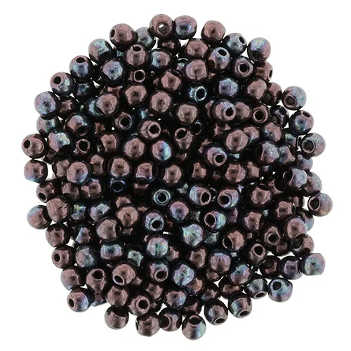(image for) Czech 4mm Round-Metallic Amethyst