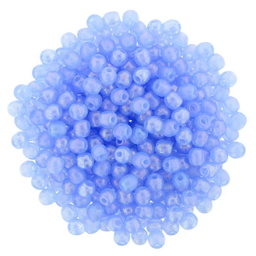 (image for) Czech 2mm Round - Milky Sapphire Iris Luster