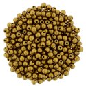 (image for) Czech 2mm Round - Matte Metallic Antique Gold