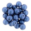 (image for) Czech 8mm Round-Metallic Suede Blue